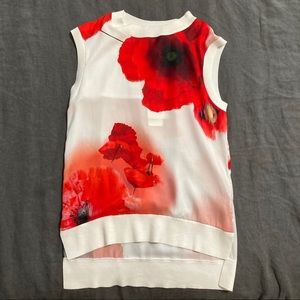 TED BAKER floral knit tank top